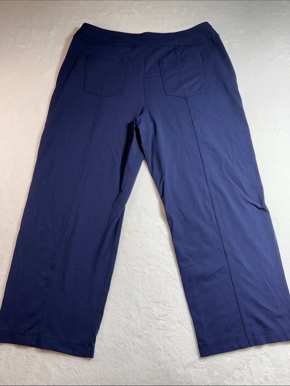 Chicos Women's Straight Leg Athleisure Pants in Navy - Picture 5 of 6